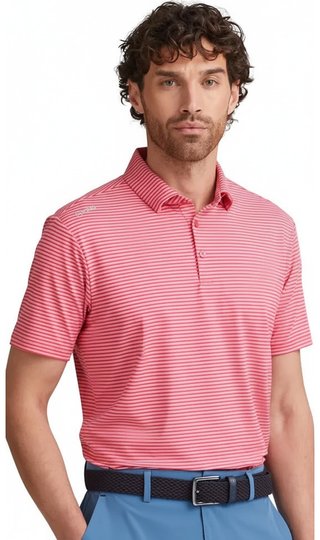 PING Langford polo da uomo, rhapsody/pink white