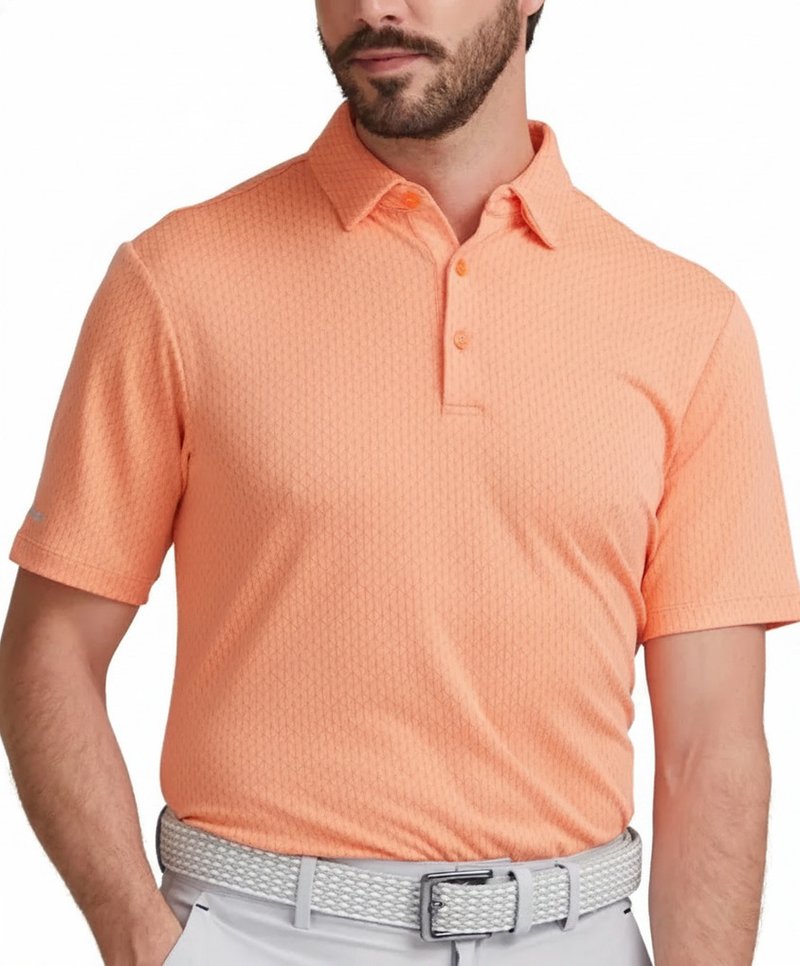 PING Hershel polo uomo, wild salmon multi