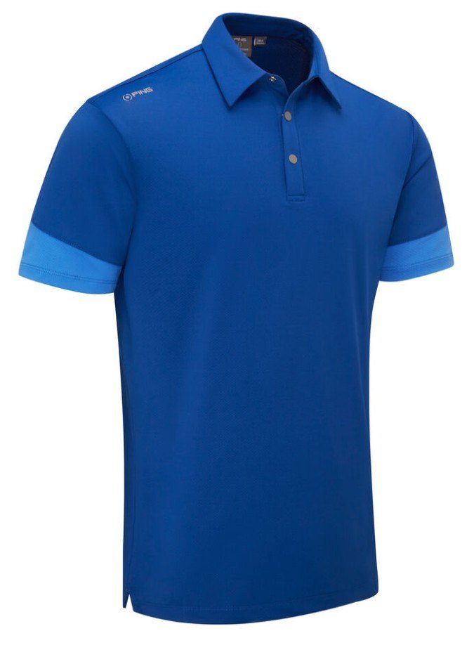 PING Ty polo da uomo, inky/bright cobalt
