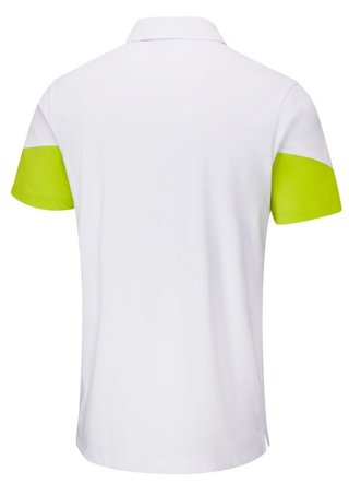 PING Ty polo da uomo, bianco/lime