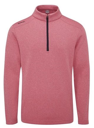 PING Ramsey half zip ribbed fleece pullover da uomo, rhapsody pink marl