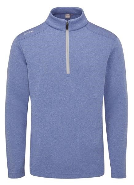PING Ramsey half zip ribbed fleece pullover da uomo, bright cobalt marl