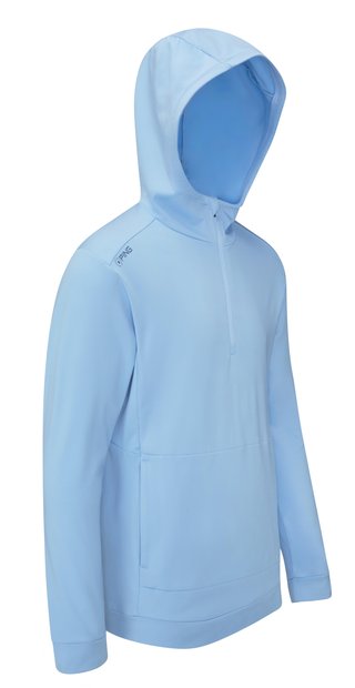 Ping Haldon Hooded Fleece felpa da uomo, baltic sea