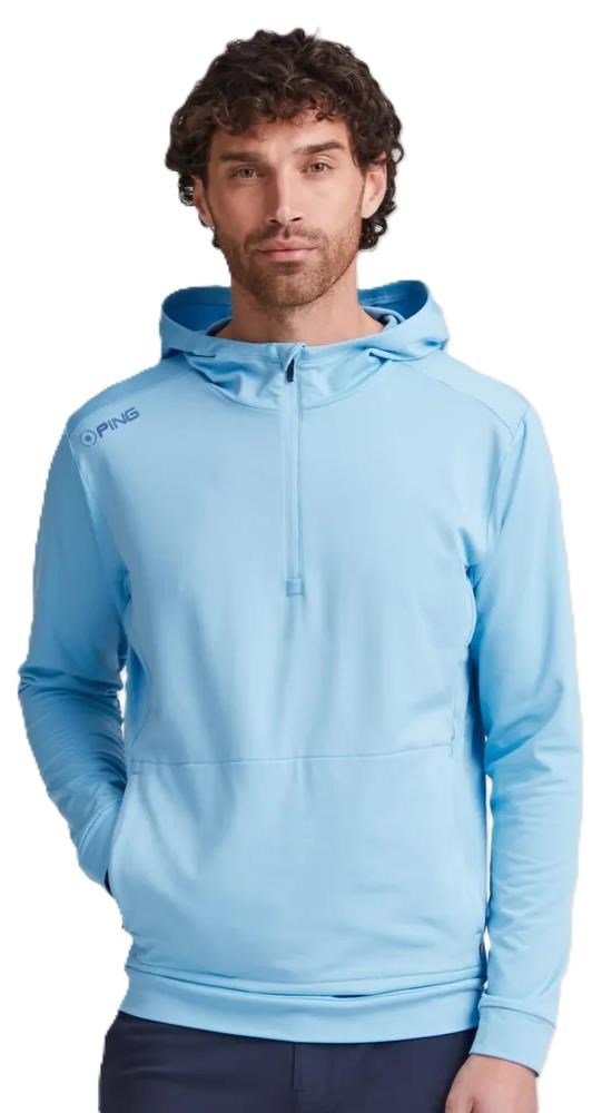 Ping Haldon Hooded Fleece felpa da uomo, baltic sea