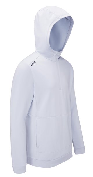 PING Haldon Hooded Fleece felpa da uomo, pearl grey