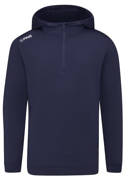 PING Haldon Hooded Fleece felpa da uomo, blu navy