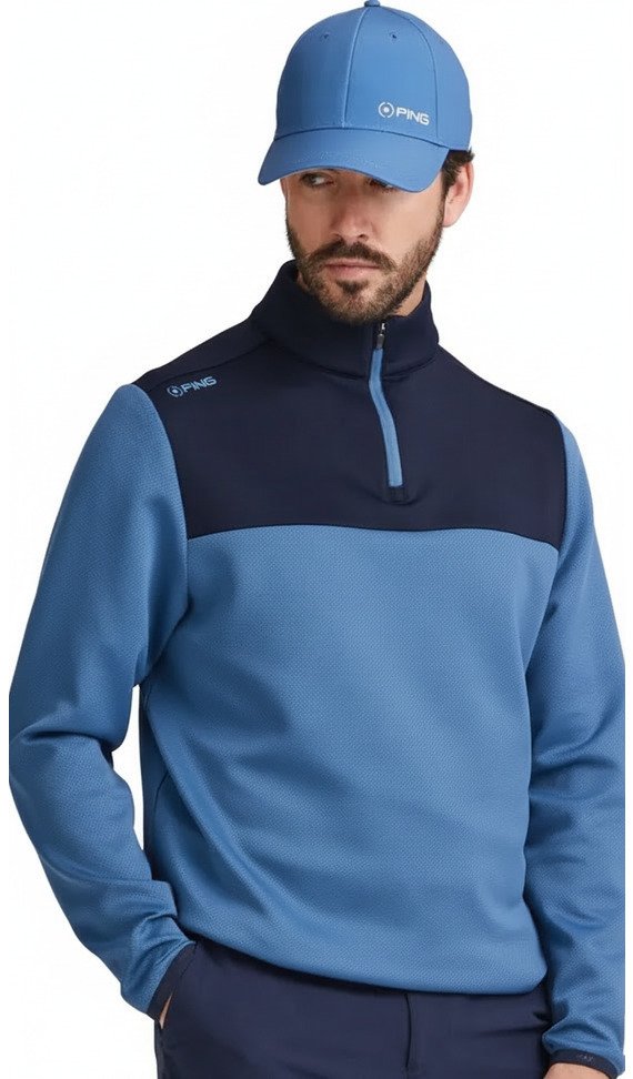 PING Kinver felpa uomo, stellar/navy