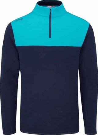 PING Kinver felpa uomo, navy/turchese