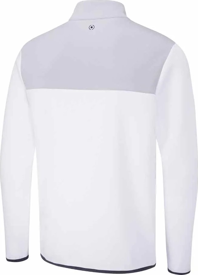 PING Kinver felpa uomo, bianco/grigio perla