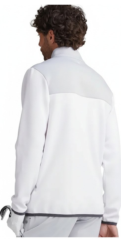 PING Kinver felpa uomo, bianco/grigio perla