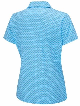 PING Aeria Printed polo da donna, azure geo