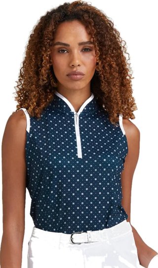 PING Penola Printed Sleeveless polo da donna, micro monogram