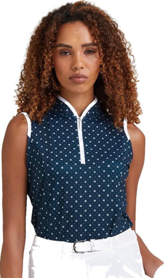 PING Penola Printed Sleeveless polo da donna, micro monogram