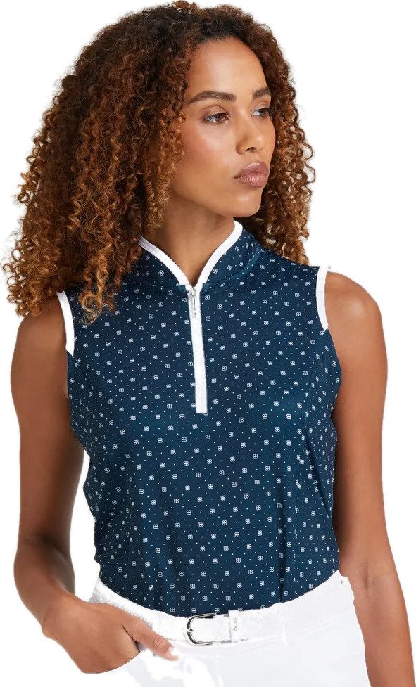 PING Penola Printed Sleeveless polo da donna, micro monogram