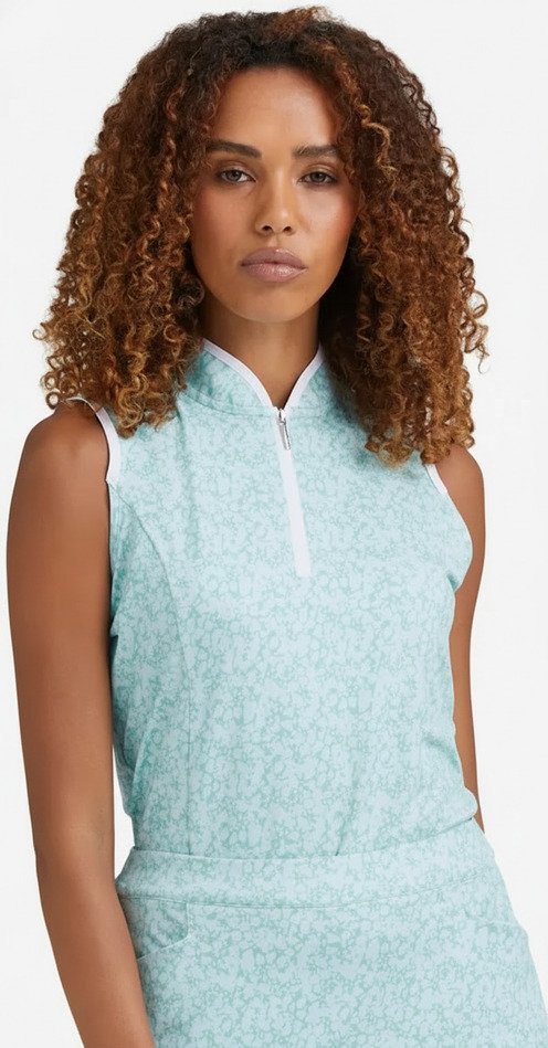PING Penola Printed Sleeveless polo da donna, splash