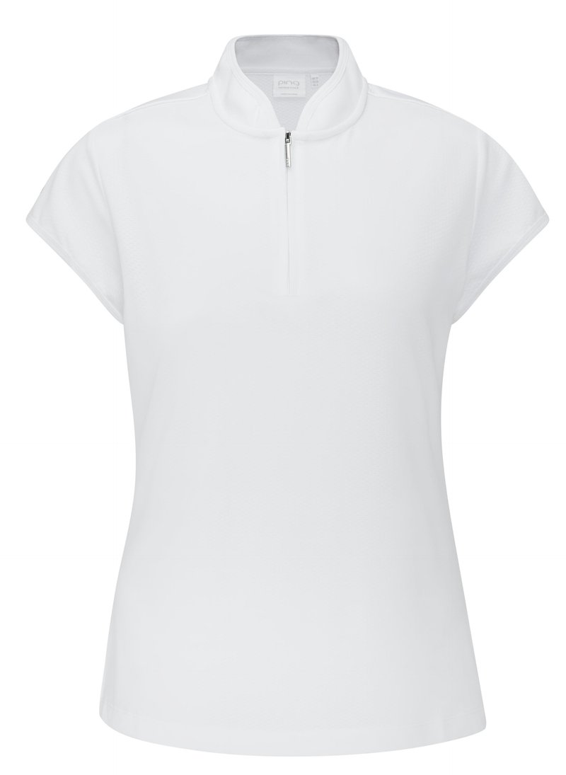 PING Evetta Jacquard polo da donna, bianco