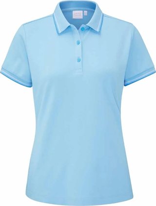 PING Viviana Tipped polo da donna, baltic sea