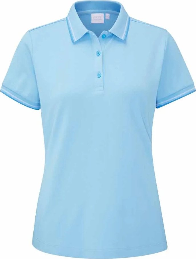 PING Viviana Tipped polo da donna, baltic sea