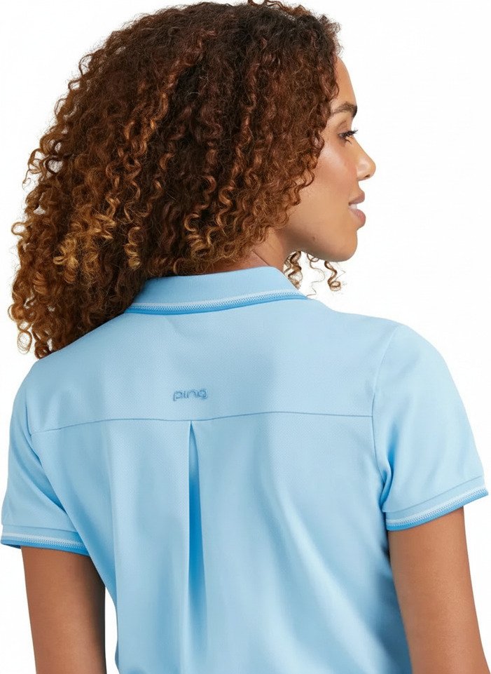 PING Viviana Tipped polo da donna, baltic sea