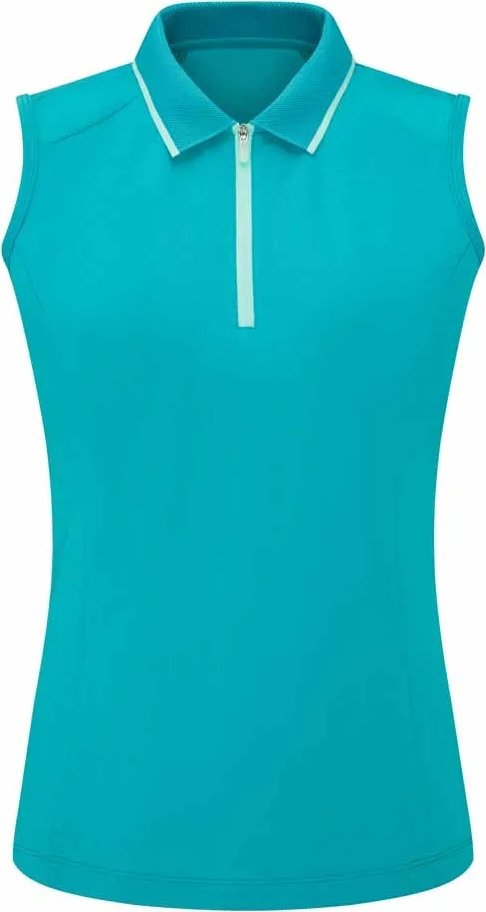PING Eben Sleeveless polo donna, turchese