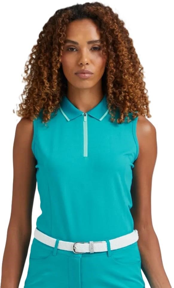 PING Eben Sleeveless polo donna, turchese
