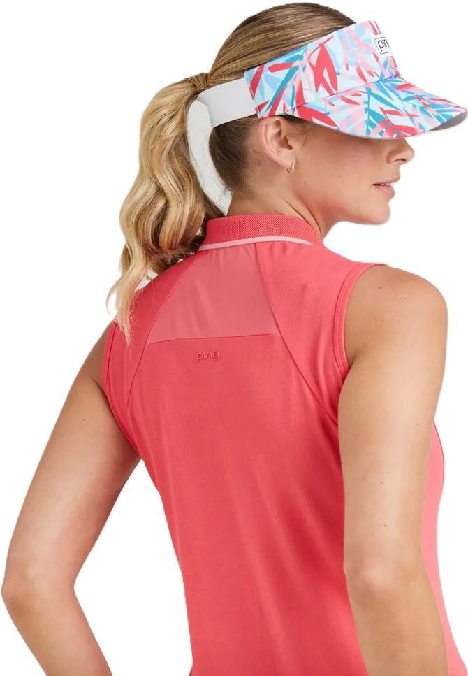 PING Eben Sleeveless polo da donna, paradise pink