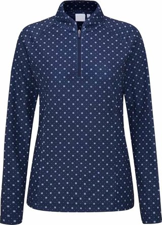 PING Arwen Printed Longsleeve polo da donna, micro monogram