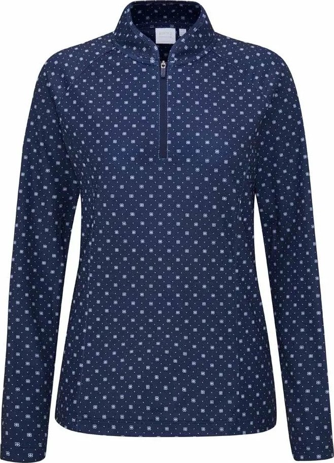 PING Arwen Printed Longsleeve polo da donna, micro monogram