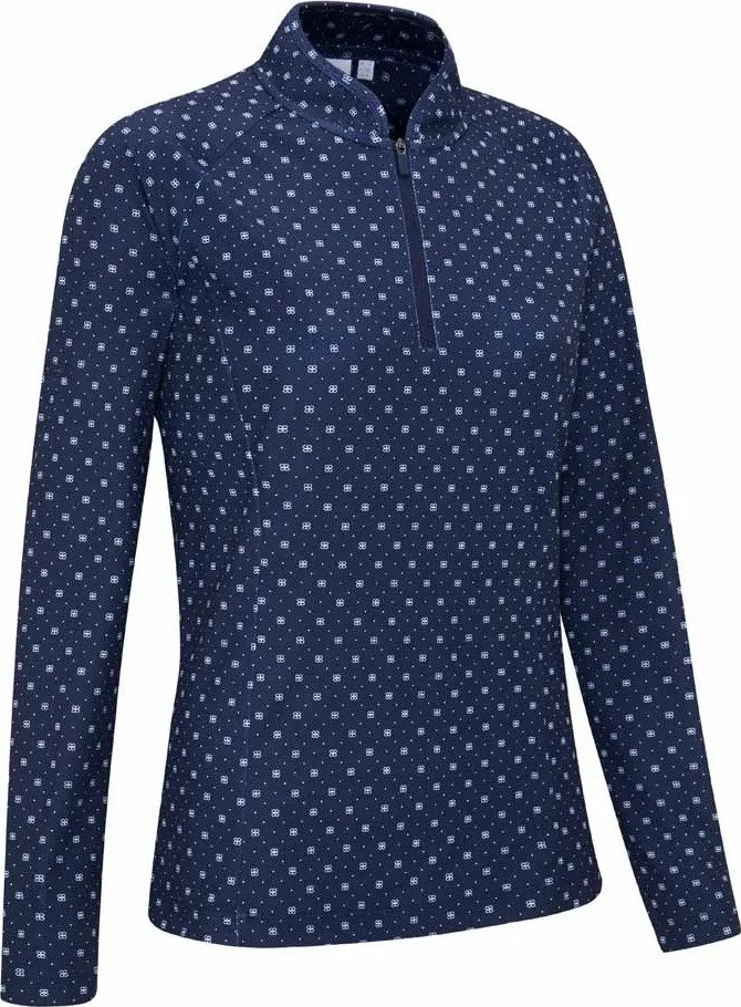 PING Arwen Printed Longsleeve polo da donna, micro monogram
