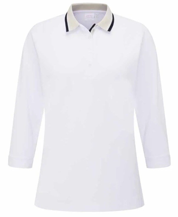 PING Alicia polo da donna, bianco/pebble