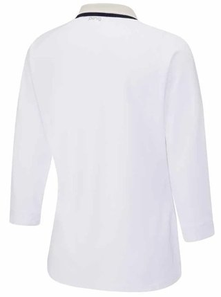 PING Alicia polo da donna, bianco/pebble