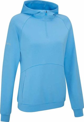 PING Rhona Textured felpa con cappuccio da donna, infinity blue