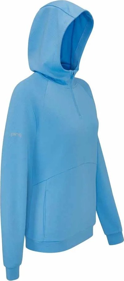 PING Rhona Textured felpa con cappuccio da donna, infinity blue