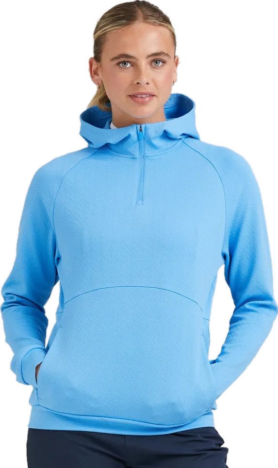 PING Rhona Textured felpa con cappuccio da donna, infinity blue