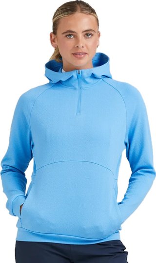 PING Rhona Textured felpa con cappuccio da donna, infinity blue