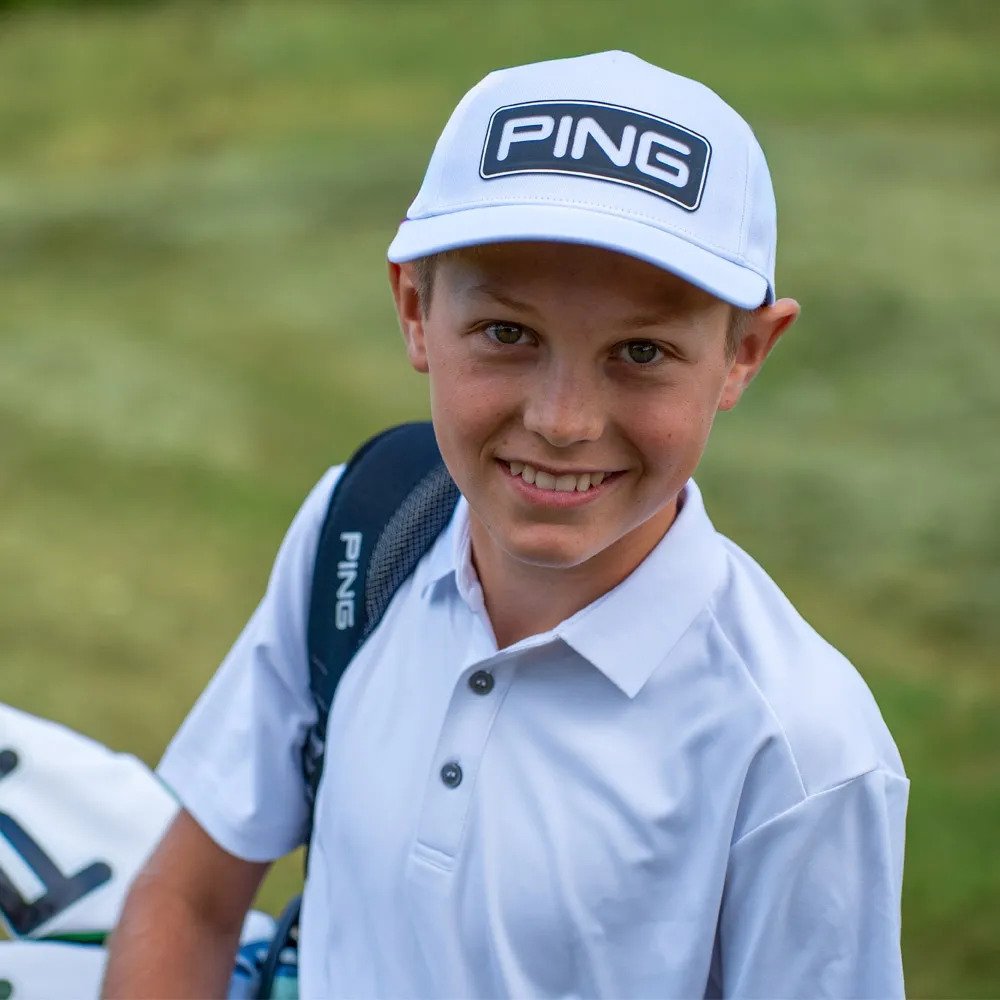 PING Lindum Junior polo da bambino, bianco