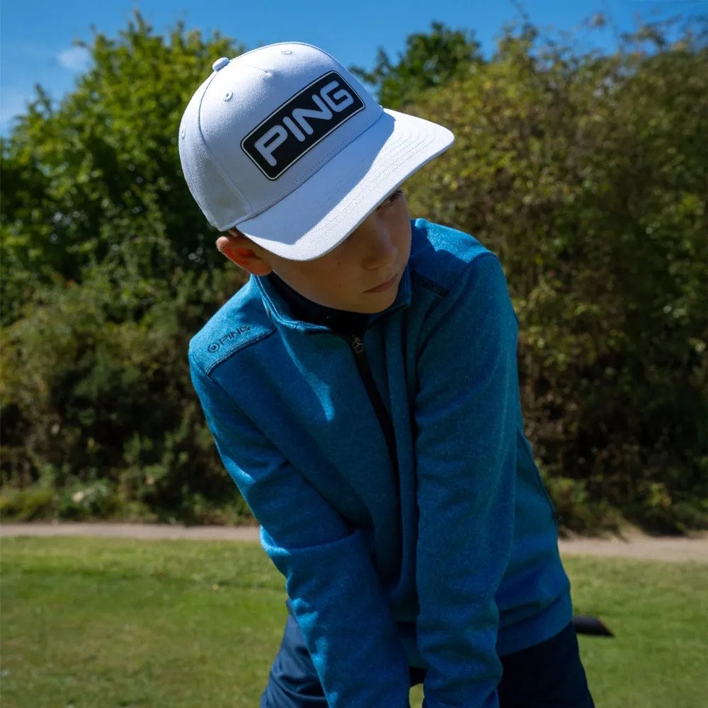 PING Ramsey Junior felpa, Snorkel Blue Marl