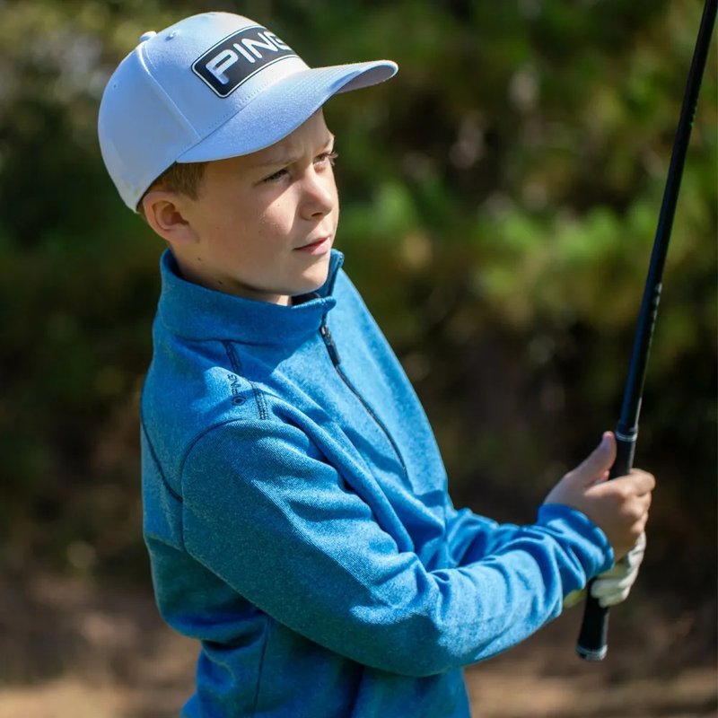 PING Ramsey Junior felpa, Snorkel Blue Marl