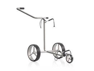 JuStar Silver carrello manuale a 3 ruote, finitura titanio argento + borsa da trasporto Classic, freno meccanico