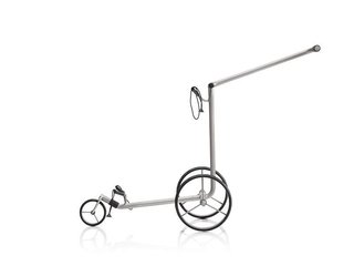 JuStar Silver carrello manuale a 3 ruote, finitura titanio argento + borsa da trasporto Classic, freno meccanico
