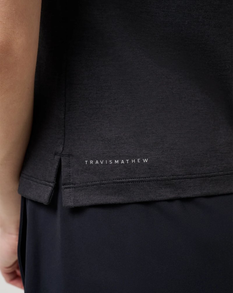 Travis Mathew Skyloft Light polo da donna, heather black
