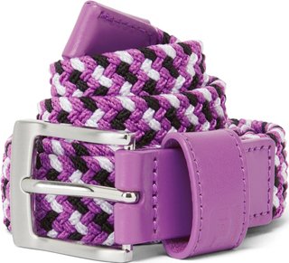 FootJoy Braided unisex cintura, nero/bianco/berry, lunga