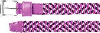 FootJoy Braided unisex cintura, nero/bianco/berry, lunga