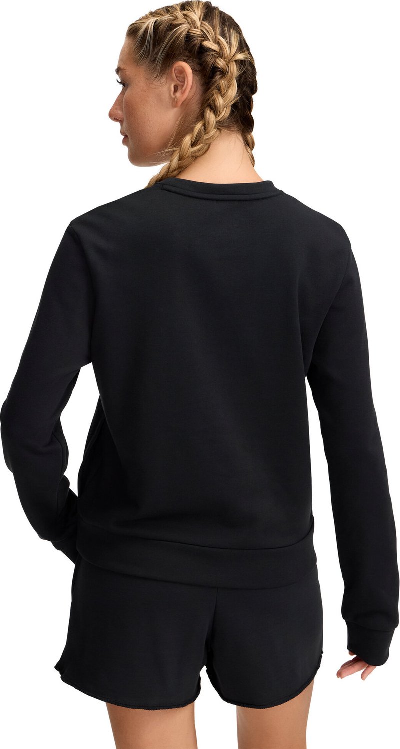 Under Armour Rival Terry Crew felpa donna, nera