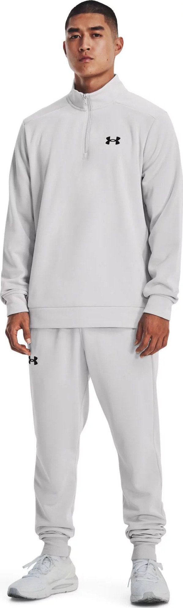 Under Armour Fleece 1/4 Zip felpa uomo, halo gray
