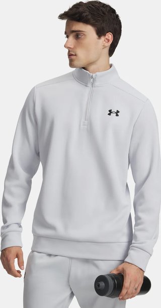 Under Armour Fleece 1/4 Zip felpa uomo, halo gray