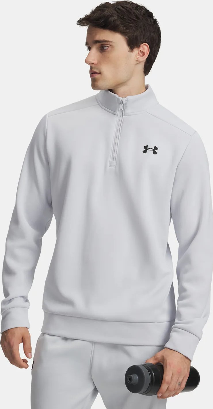 Under Armour Fleece 1/4 Zip felpa uomo, halo gray