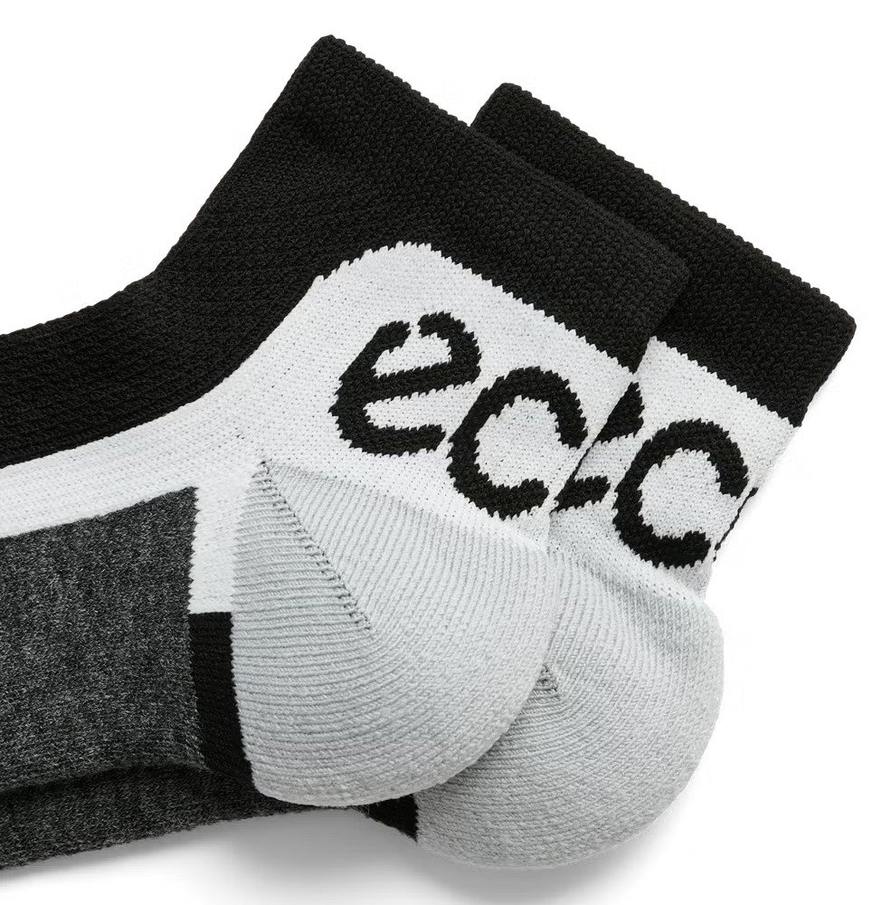 Ecco Tech Sporty Ankle-Cut calzini, Black/White