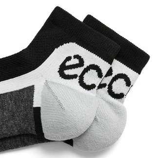 Ecco Tech Sporty Ankle-Cut calzini, Black/White