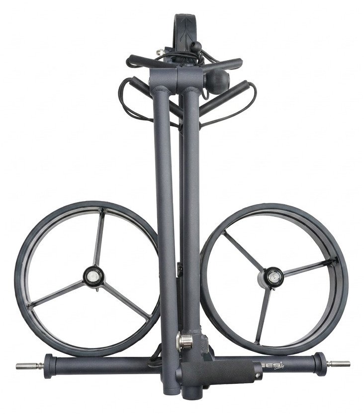 Davies Caddy SMART DHC carrello elettrico, nero/ruote rosse